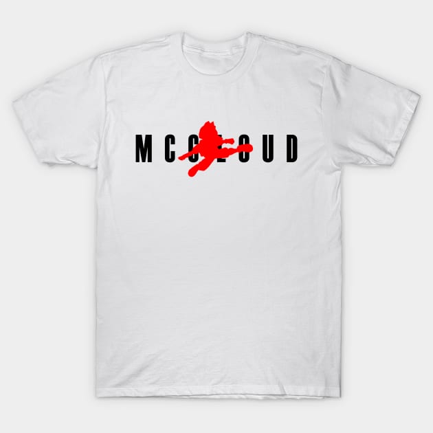 Air McCloud (Black) T-Shirt by Fowlest
